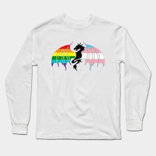 Gay + Trans Pride Dragon Long Sleeve T-Shirt